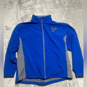St Louis Blues Hockey NHL Soft Shell Jacket Mens 2XL FLAWED